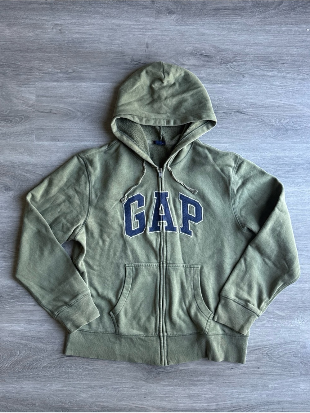 GAP Men’s Olive Green Zip Hoodie Jacket